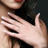 1/10 Ctw Petite Interwoven Round Cut Diamond Fashion Ring in 10K Yellow Gold